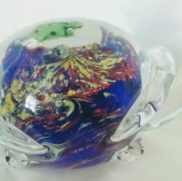 Murano Glass Turtle Paperweight Figurine - Picture 4 of 5